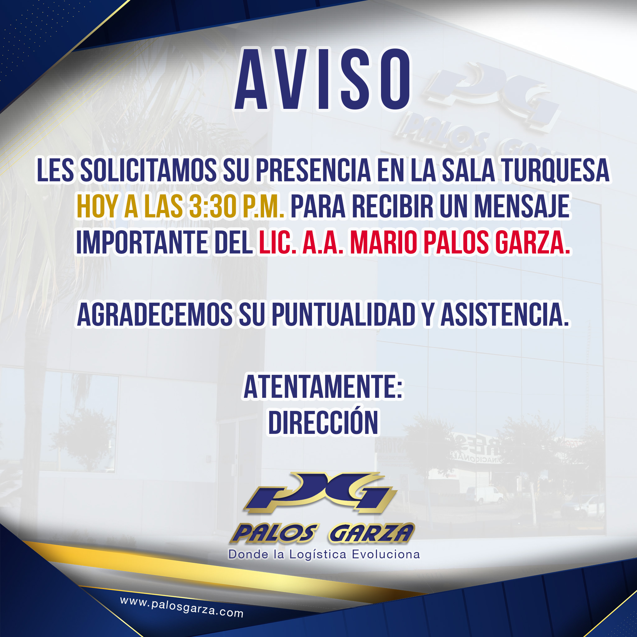 Aviso Urgente PG